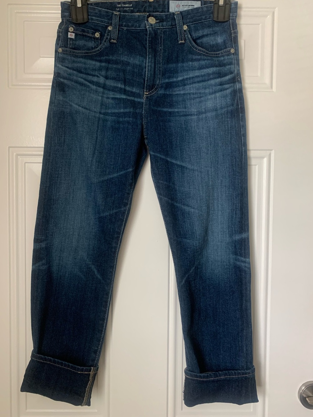 AG Adriano Goldschmied “The Isabelle” High-rise Straight Crop Jeans Size 27R